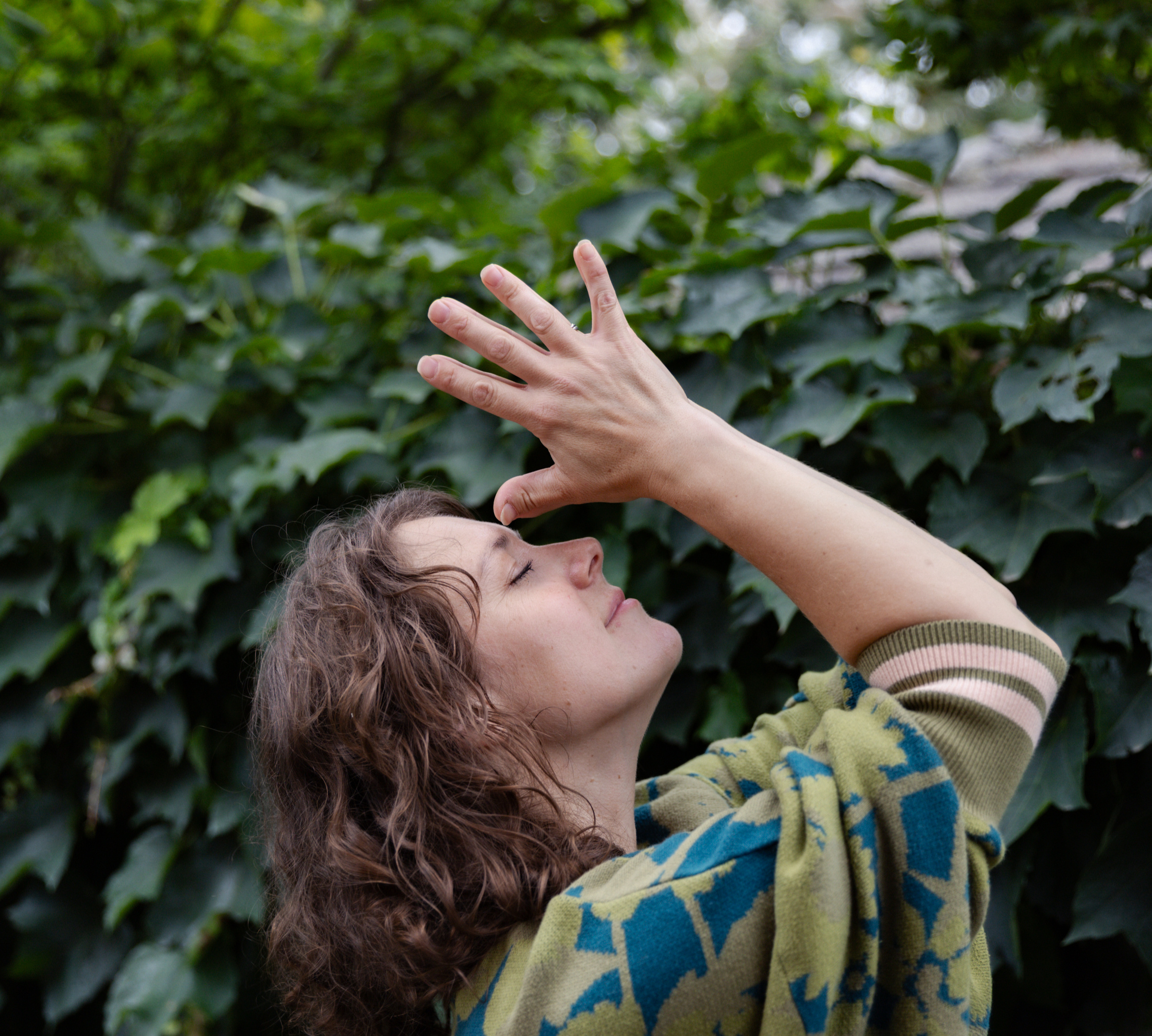 Erin practising meditative yoga mudra at Beautiful Yoga Blackburn Melbourne
